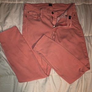 Gap Coral/light pink denim leggings
